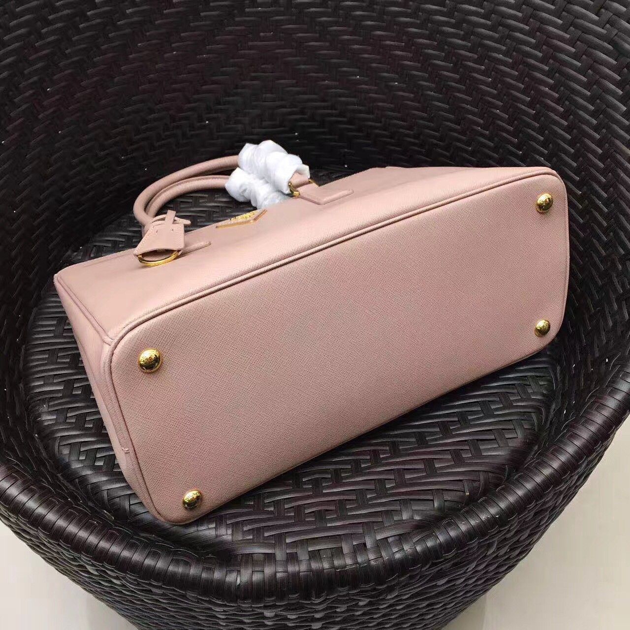 Prada Galleria Large Bag In Pink Saffiano Leather