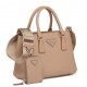 Prada Galleria Mini Bag In Beige Saffiano Leather