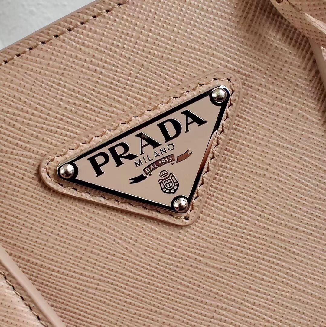 Prada Galleria Mini Bag In Beige Saffiano Leather