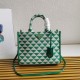 Prada Symbole Small Bag In Green/White Jacquard Fabric