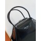 Prada Supernova Small Top Handle Bag In Black Brushed Leather