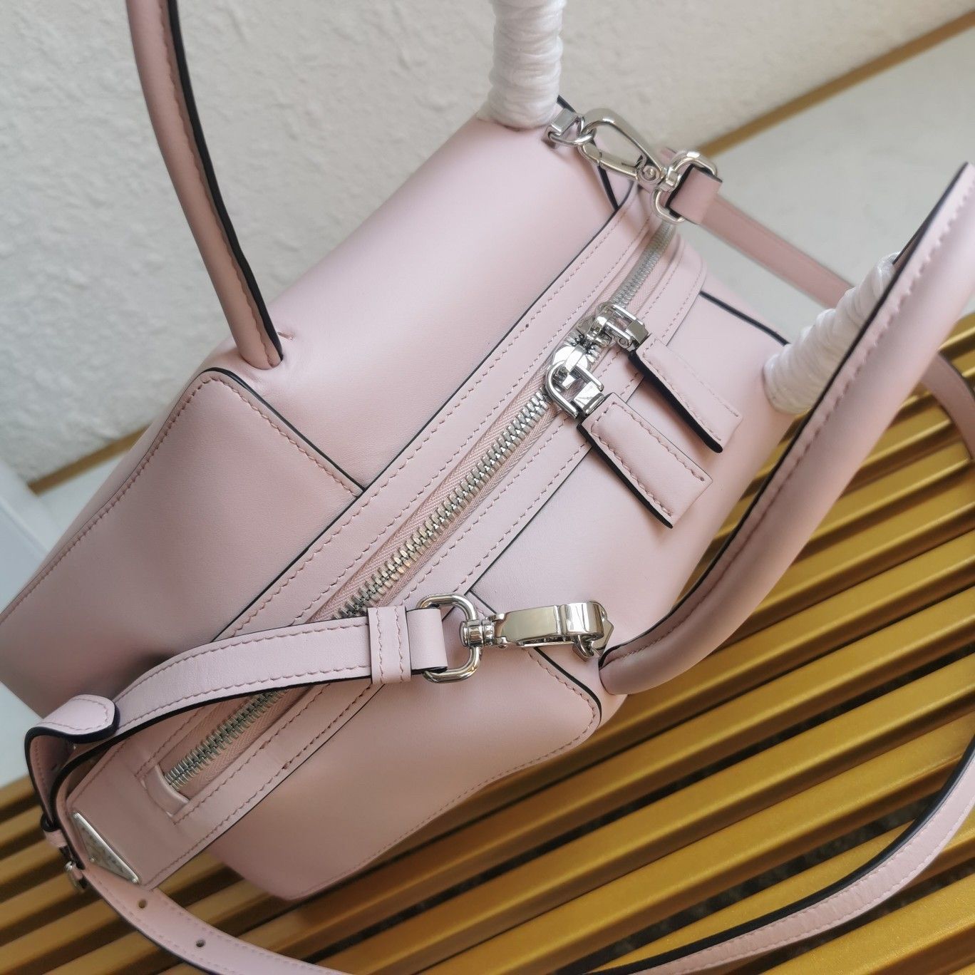 Prada Supernova Small Top Handle Bag In Pink Leather