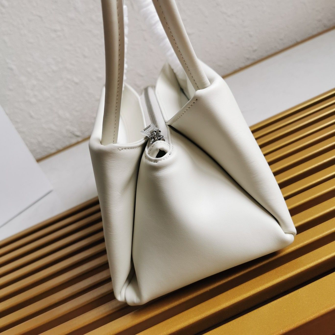 Prada Supernova Small Shoulder Bag In White Calfskin