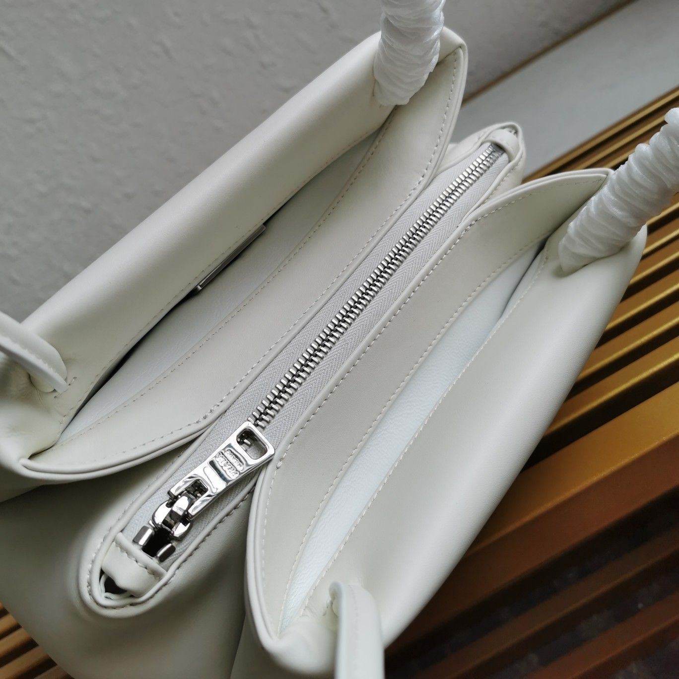 Prada Supernova Small Shoulder Bag In White Calfskin