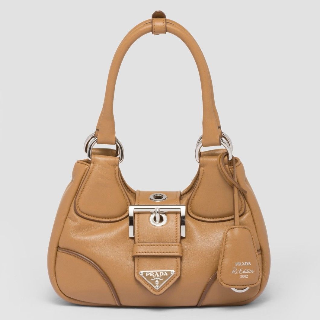 Prada Moon Bag in Caramel Padded Nappa Leather