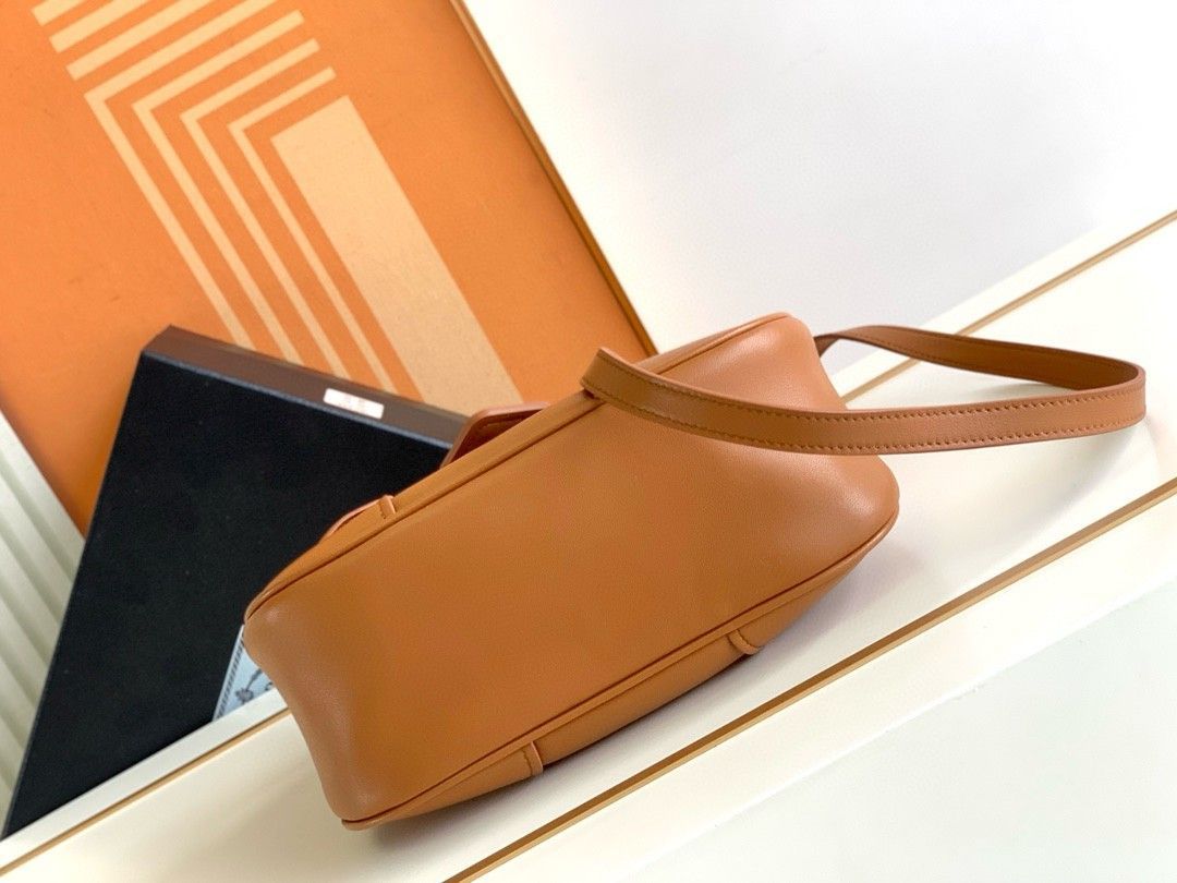 Prada Moon Bag in Caramel Padded Nappa Leather