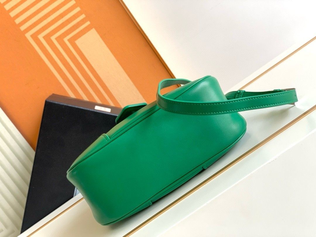 Prada Moon Bag in Green Padded Nappa Leather