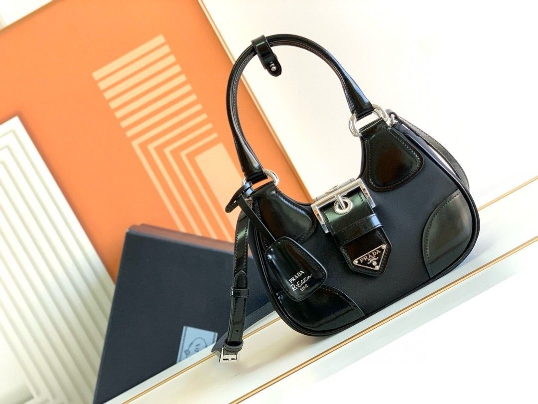 Prada Moon Bag in Black Padded Nappa Leather