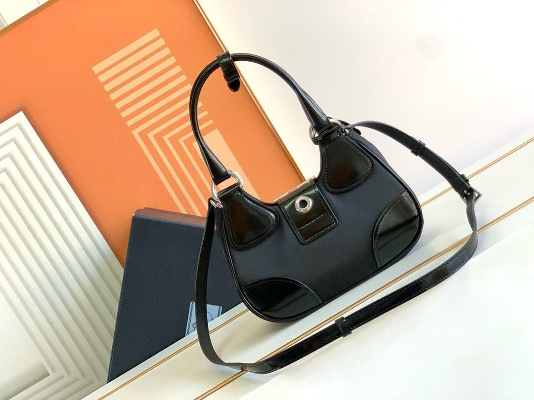 Prada Moon Bag in Black Padded Nappa Leather