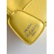 Prada Moon Bag in Yellow Padded Nappa Leather