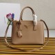 Prada Galleria Medium Bag In Beige Saffiano Leather