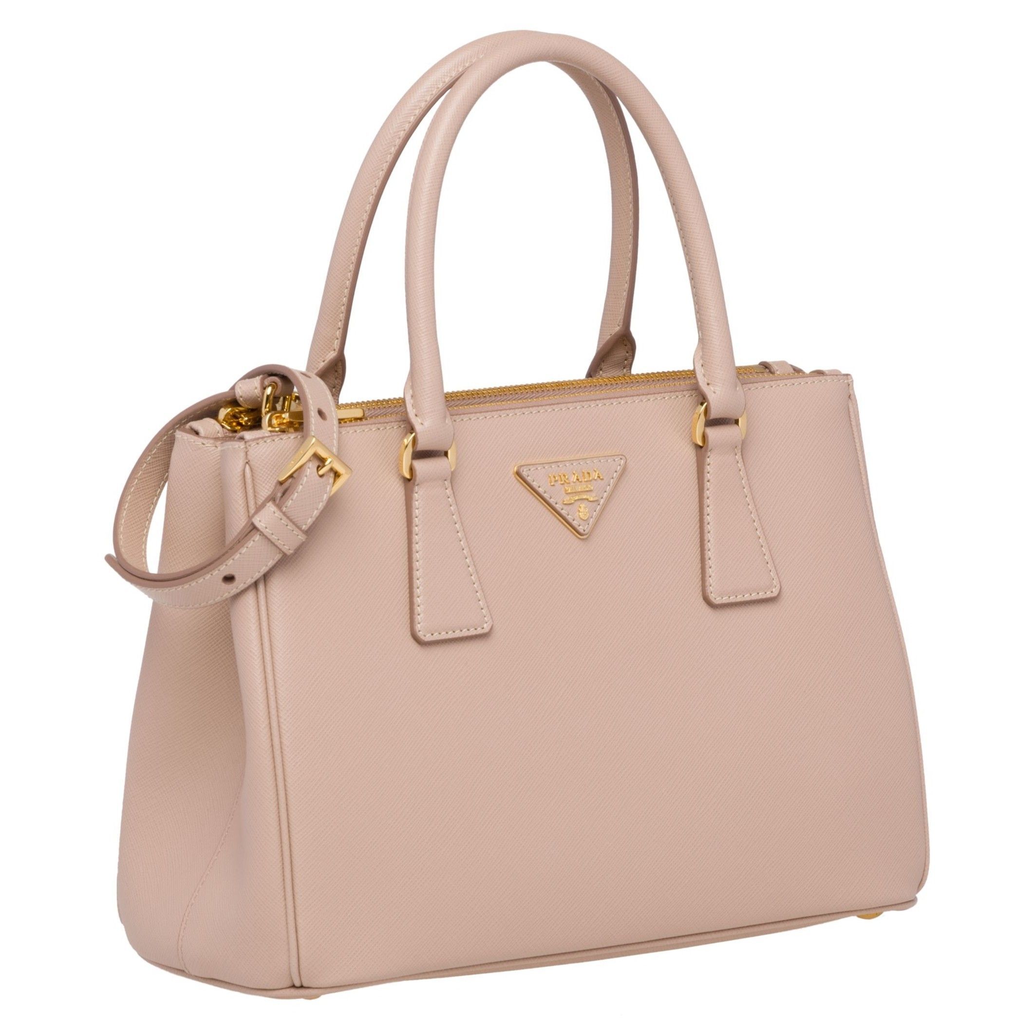 Prada Galleria Medium Bag In Pink Saffiano Leather