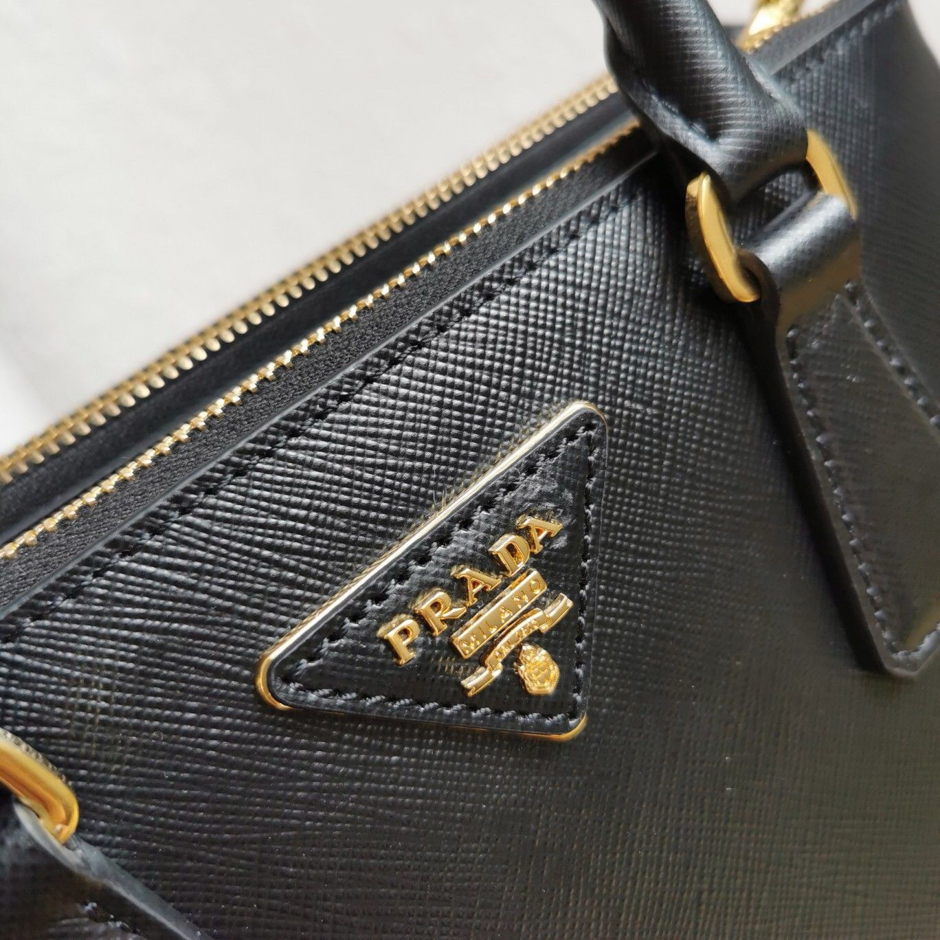 Prada Galleria Small Bag in Black Saffiano Leather