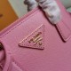 Prada Mini Galleria Bag In Pink Saffiano Leather