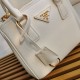 Prada Mini Galleria Bag In White Saffiano Leather