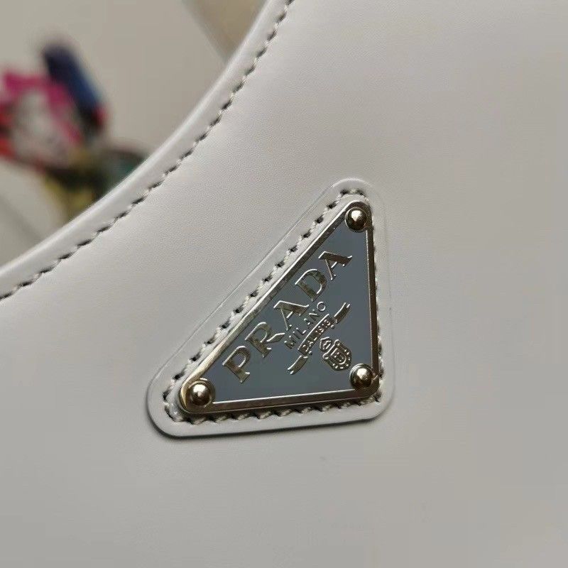 Prada Cleo Large Bag In Blue Brushed Leather