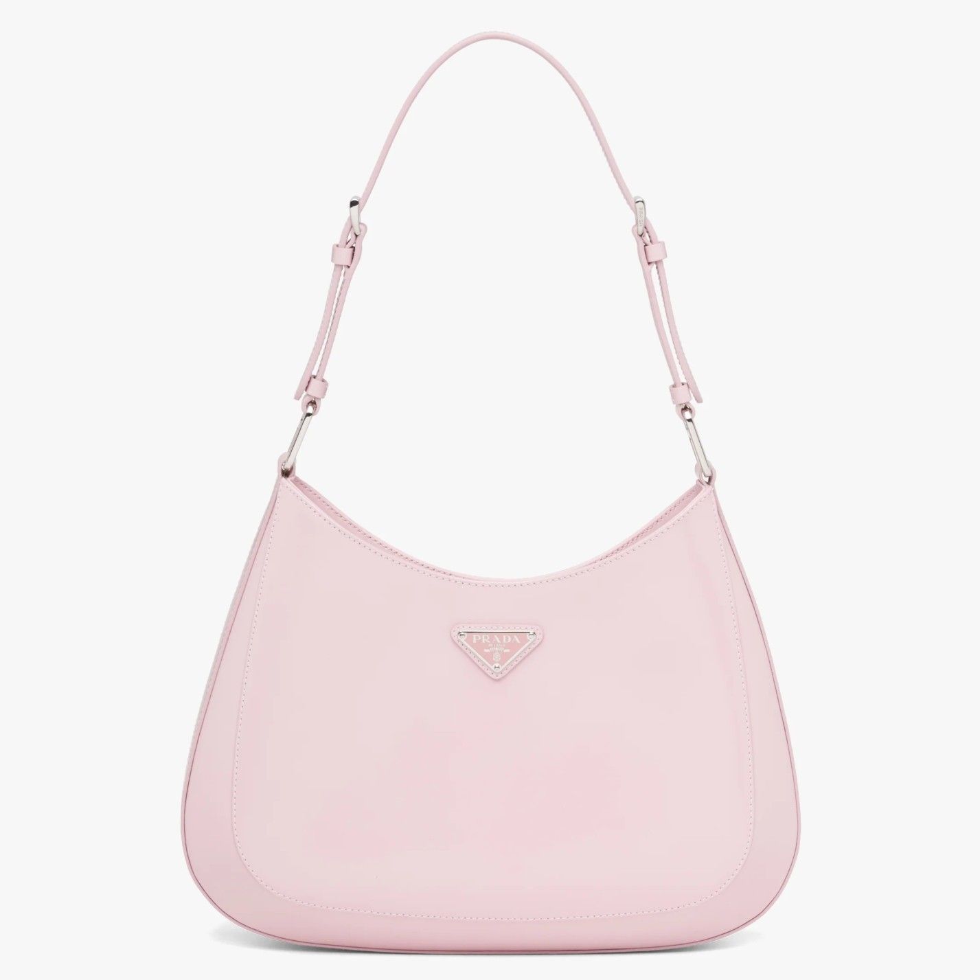 Prada Cleo Large Bag In Pink Brushed Leather