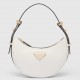 Prada Arque Mini Shoulder Bag in White Leather