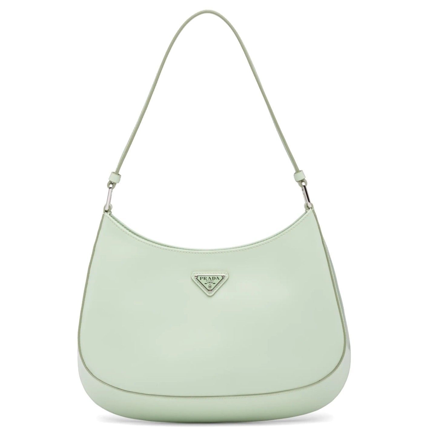 Prada Cleo Small Bag In Aqua Brushed Leather