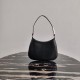 Prada Cleo Small Bag In Black Brushed Leather