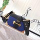 Prada Cahier Shoulder Bag In Blue/Black Leather