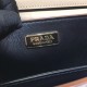 Prada Cahier Shoulder Bag In White Black Leather