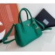 Prada Double Mini Bag In Green Saffiano Leather