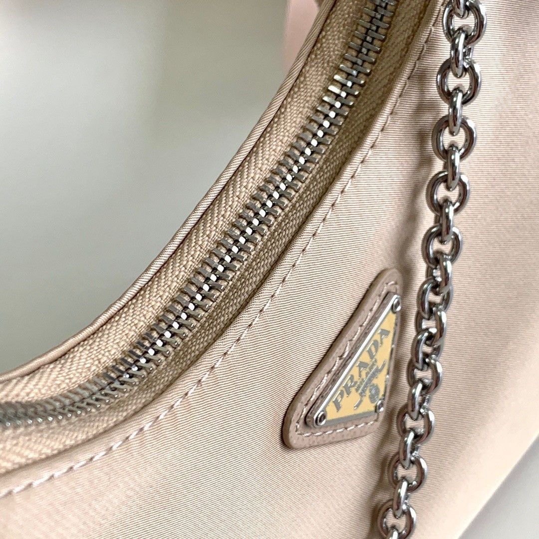 Prada Re-Edition 2005 Shoulder Bag In Beige Re-Nylon