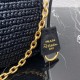 Prada Re-Edition 2005 Shoulder Bag In Black Raffia