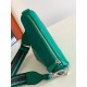 Prada Triangle Shoulder Bag In Green Saffiano Leather