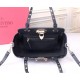 Valentino Rockstud Mini Tote In Black Grained Leather