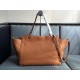 Valentino Rockstud Medium Tote In Brown Grained Leather