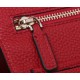 Valentino Rockstud Medium Tote In Red Grained Leather