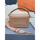 Valentino Alltime Shoulder Bag in Beige Grained Leather