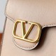 Valentino Loco Phone Case in Beige Leather with Chain