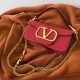 Valentino Loco Small Shoulder Bag In Red Calfskin