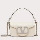 Valentino Loco Small Shoulder White Bag with Crystals Logo