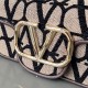 Valentino Small Loco Shoulder Bag in Black Toile Iconographe