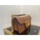 Valentino Loco Large Shoulder Bag In Brown Calfskin