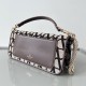 Valentino Large Loco Shoulder Bag in Black Toile Iconographe