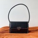 Valentino Rockstud23 Shoulder Bag in Black Calfskin