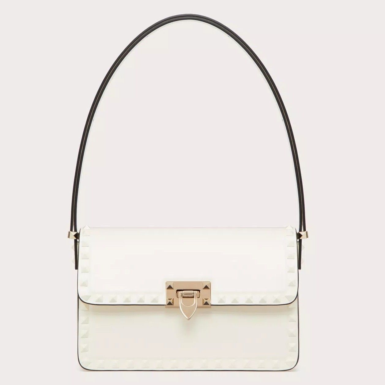 Valentino Rockstud23 Shoulder Bag in White Calfskin