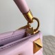 Valentino Roman Stud Mini Handle Bag In Pink Nappa Leather