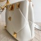 Valentino Roman Stud Mini Handle Bag In White Nappa Leather