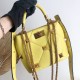 Valentino Roman Stud Small Handle Bag In Yellow Nappa Leather