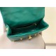 Valentino Roman Stud Large Chain Bag In Green Nappa Leather