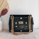 Valentino Roman Stud Large Chain Bag In Black Nappa Leather