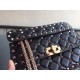 Valentino Rockstud Spike Small Bag In Black Nappa Lambskin