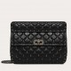 Valentino Rockstud Spike Medium Bag In Black Nappa Lambskin