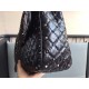 Valentino Rockstud Spike Large Bag In Black Nappa Lambskin